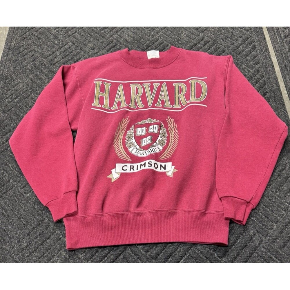 Vintage Harvard University Crewneck Sweatshirt Hanes Made in USA Sz Medium